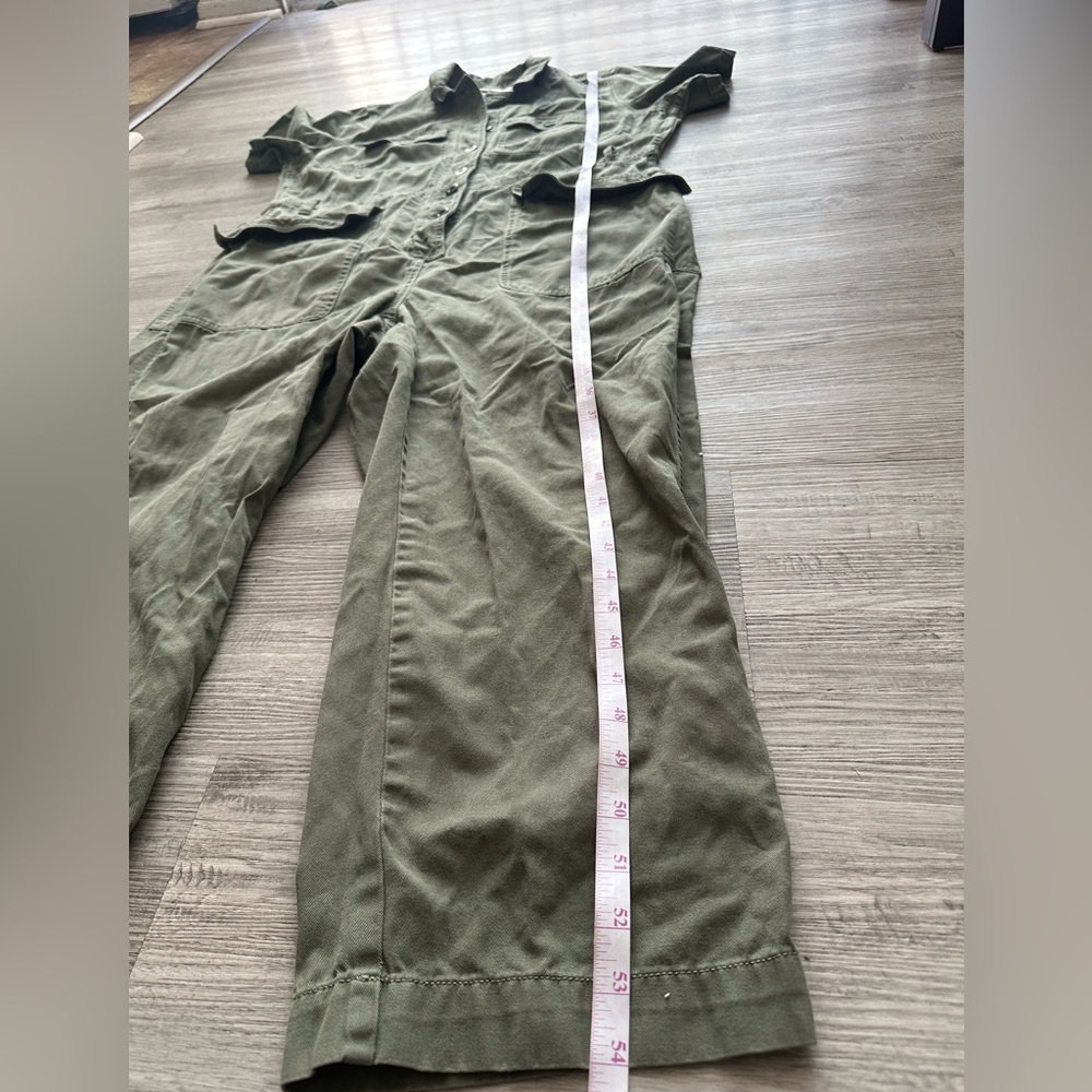 Madewell Tie-Waist Military Jumpsuit Sz XL garden girls boho distressed - Picture 4 of 5